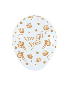 PALLONCINO VIVA GLI SPOSI 12" PZ.100