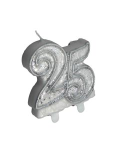 CANDELINE 25° ANNIVERSARIO GLITTER PZ.1