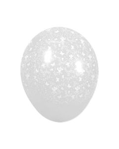 Palloncino Rose (5") Pz.100 Colore Perlato Bianco 406 Stampa Bianca Cm.15