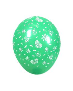 Palloncino Fiori E Farfalle 12" Pz.100 Colore Standard Assortito  Stampa Bianca Cm.30