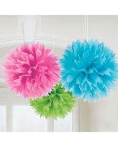 DECORAZIONE POM POM MULTICOLOR PZ.3
