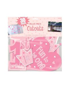 DECORAZIONE 1° COMPLEANNO BAMBINA PZ.30