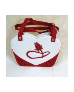 BORSA IN FELTRO ROSE PZ.2