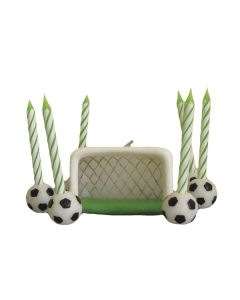 CANDELINA CALCIO+PORTA+PALLONI PZ.6