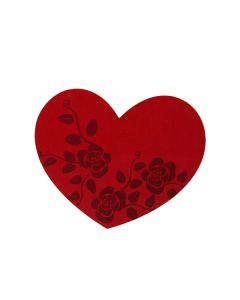 CUORE IN FELTRO ROSSO PZ.1