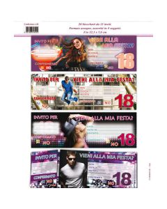 INVITI PARTY 18° COMPLEANNO PZ.15