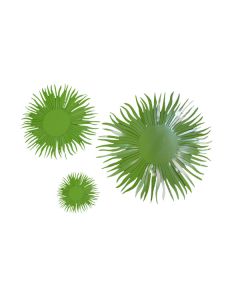 SOTTOCANDELA ERBA METAL VERDE ASS 3PZ