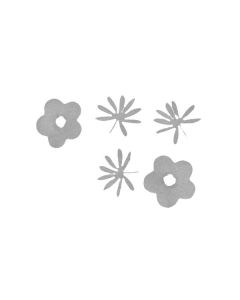FIORI-FOGLIE FELTRO BIANCO PZ.150