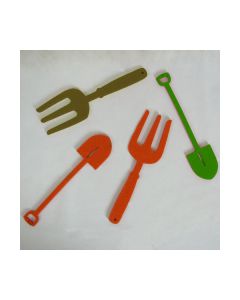 ATTREZZI GIARDINO IN FELTRO ARANCIO PZ.6