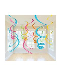 DECORAZIONE MULTICOLORE SPIRALE PZ.12
