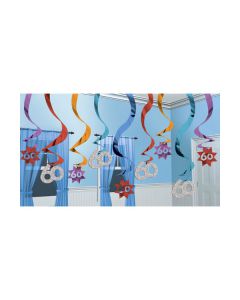 DECORAZIONE 60 ANNI SPIRALE PZ.15