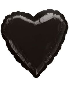 PALLONCINI CUORE NERO (17") PZ.1