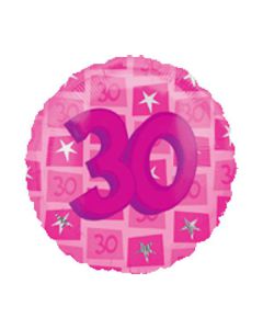 PALLONCINO 30° COMPLEANNO ROSA PZ.1