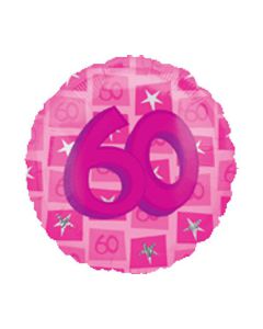 PALLONCINO 60° COMPLEANNO ROSA PZ.1