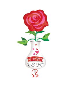 PALLONCINI VASO CON ROSA PZ.1