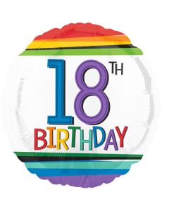 PALLONCINO 18° COMPLEANNO RAINBOW PZ.1
