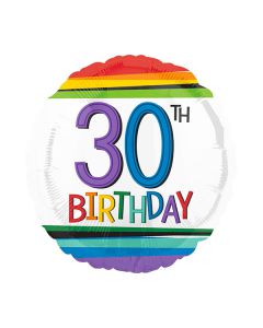 PALLONCINO 30° COMPLEANNO RAINBOW PZ.1