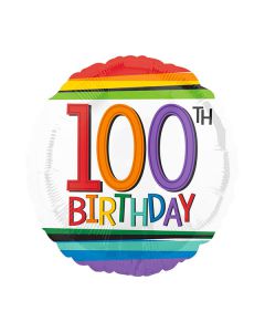 PALLONCINO 100° COMPLEANNO RAINBOW PZ.1