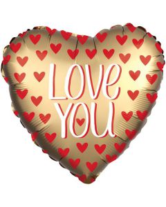 Palloncini satin love you gold pz.1