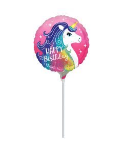PALLONCINO UNICORNO COMPLEANNO ROSA PZ.5