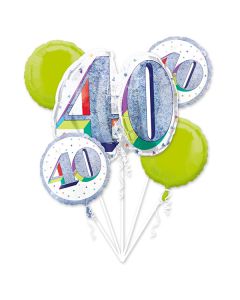 PALLONCINO 40° COMPLEANNO BOUQUET
