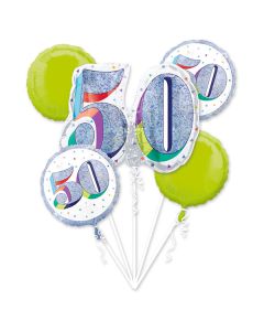 PALLONCINO 50° COMPLEANNO BOUQUET