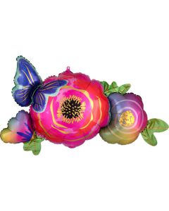 Palloncino farfalla e fiore pz.1
