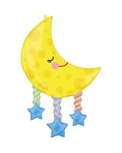 Palloncini Luna E Stelle Pz.1 Mylar Sagomato 25"/63cm W 38"/96cm H