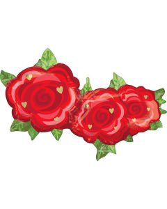 Palloncino trio di rose rosse pz.1