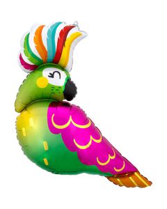 Palloncini Pappagallo Tropicale Pz.1 Mylar Sagomato 31"/78cm W X 28"/71cm