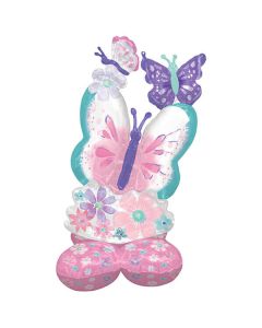 Palloncino farfalle e fiori pz.1