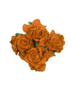 ROSE IN CARTA ARANCIO PZ.4