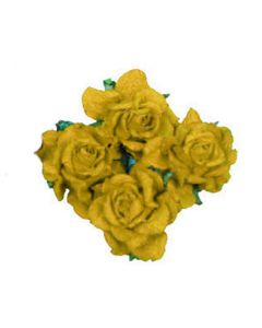 ROSE IN CARTA GIALLE PZ.4