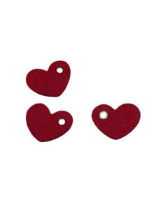 CUORE IN FELTRO BORDEAUX PZ.12