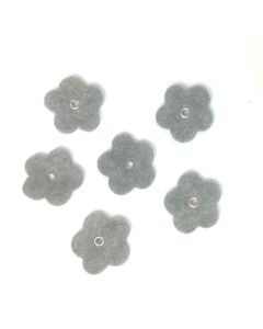 FIORE IN FELTRO GRIGIO PZ.12