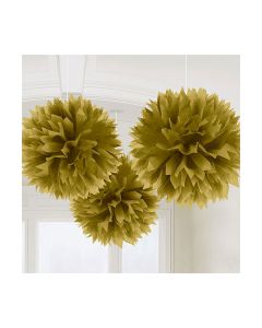 DECORAZIONE POM POM ORO PZ.3