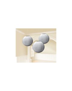 FESTONE LANTERNA SFERA ARGENTO PZ.3