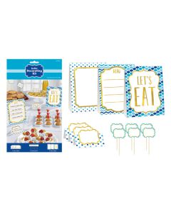 DECORAZIONE BUFFET AZZURRO MINIS PZ.1