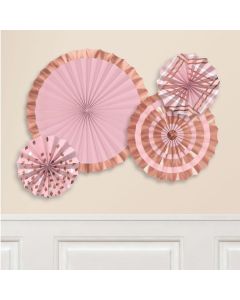 DECORAZIONE ROSONE ROSE GOLD PZ.4
