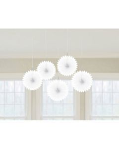 DECORAZIONE ROSONE BIANCO PZ.5