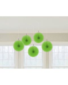 DECORAZIONE ROSONE VERDE PZ.5