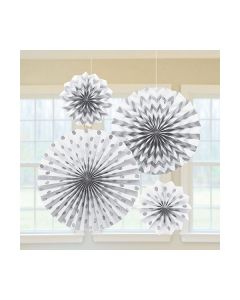 DECORAZIONE ROSONE BIANCO PZ.4