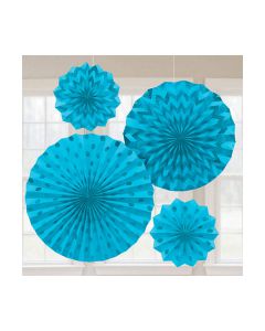 DECORAZIONE ROSONE AZZURRO PZ.4