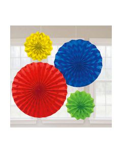 DECORAZIONE ROSONE ARCOBALENO PZ.4