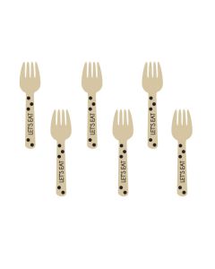 FORCHETTA LEGNO NERA MINIS PZ.12