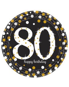 PIATTI 80° COMPLEANNO GOLD PZ.8