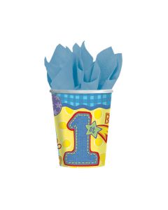 BICCHIERI 1° COMPLEANNO BAMBINO PZ.8