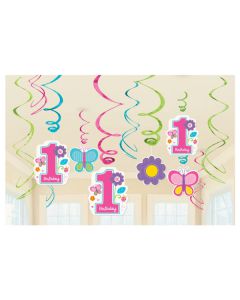 FESTONE 1° COMPLEANNO BAMBINA PZ.12
