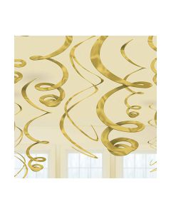 DECORAZIONE ORO SPIRALE PZ.12