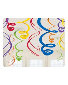DECORAZIONE MULTICOLORE SPIRALE PZ.12